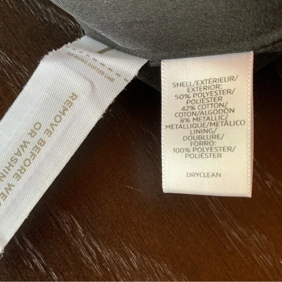 Ann Taylor LOFT black & metallic gold mini skirt with pockets LOFT size 2 - Picture 9 of 9